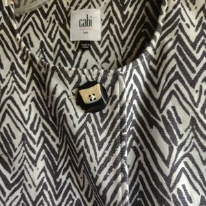 Cabi Black Gray Geometric Print Jacket Coat Size Small